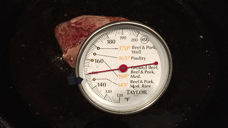 I removed the duck from the oven soon after taking this photo. I googled whether or not I was allowed to keep a meat thermometer in the oven during cooking just before.